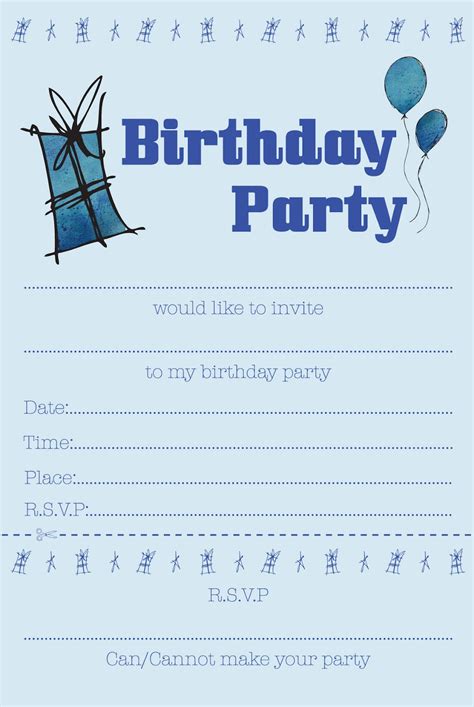 Free Birthday Invitation Templates for Boys .